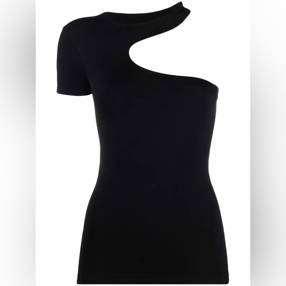 NWT Helmut Lang Black Cut-Out Short Sleeve
Seemless Jersey Tee Size M/L - Picture 4 of 6